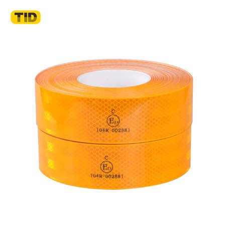 Yellow Conspicuity Diamond Grade Vehicle Reflective Tape For Road