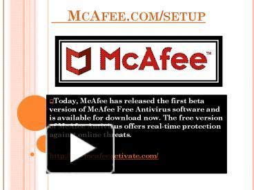 Ppt Mcafee Activate How To Install Mcafee Antivirus Powerpoint