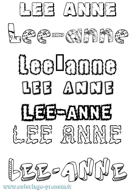 Coloriage Du Prénom Lee Anne à Imprimer Ou Télécharger Facilement