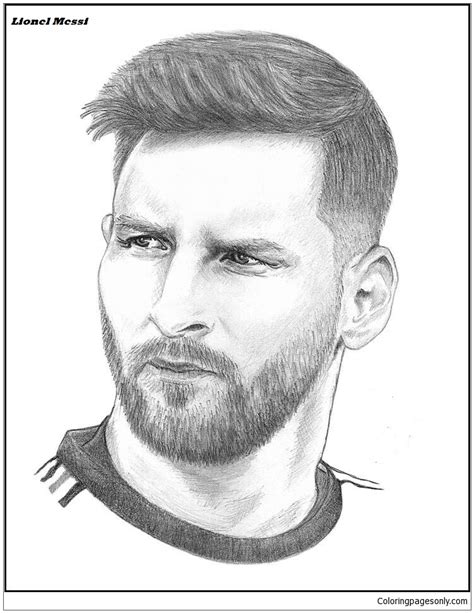 Lionel Messi Colouring Pages Free Printable Templates