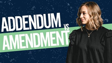 ADDENDUMS Vs AMENDMENTS Easy Way To Remember The Difference YouTube