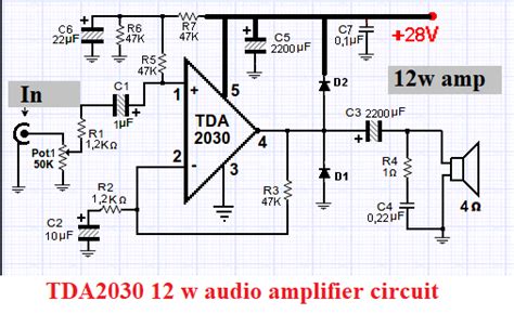 Simple Tda2030 Amplifier Circuit