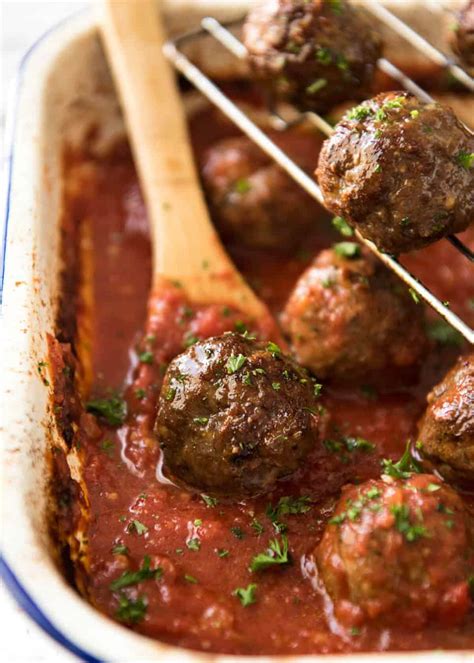 Oven Baked Italian Meatballs | RecipeTin Eats