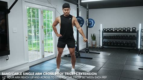 Band Cable Single Arm Cross Body Tricep Extension YouTube