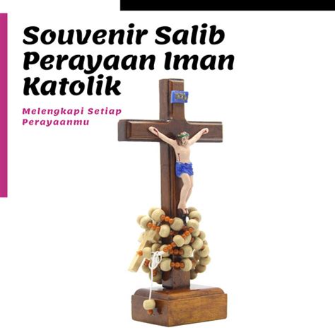 Promo Souvenir Salib Katolik Salib Duduk Rosario Salib Meja