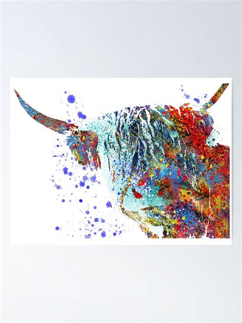 "Highland cow, watercolor Highland cow" Poster for Sale by Rosaliartbook | Redbubble