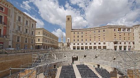 Roman Amphitheater Time Lapse In Lecce Italy Stock Footage Video Of