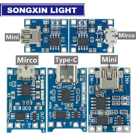 Pcs Micro Usb V A Tp Lithium Battery Charger Module