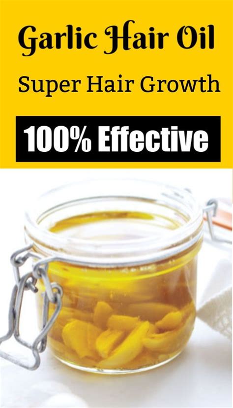 Diy Garlic Hair Oil For Super Hair Growth And Regrow Your Hair