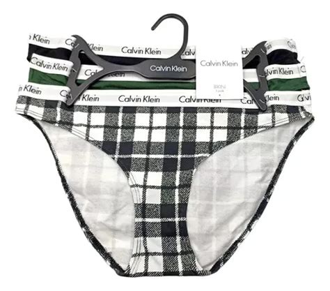 Set Calzon Bikini Algodón Calvin Klein Cuadros Original Envío gratis