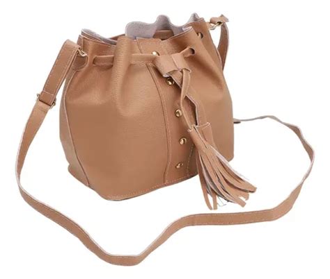 Bolsa Feminina Transversal Média Bucket Saco Preto MercadoLivre