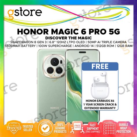 Malaysia Set Honor Magic 6 Pro 5G 512GB ROM 12GB RAM Honor