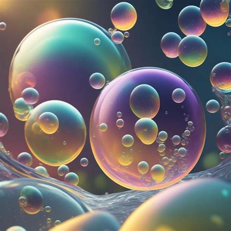 Premium AI Image | Multicolored random soap bubbles background colorful ...