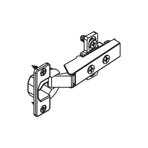 Concealed Hinge Dull Nickel Finish 120° Overlay Doors With Fixing