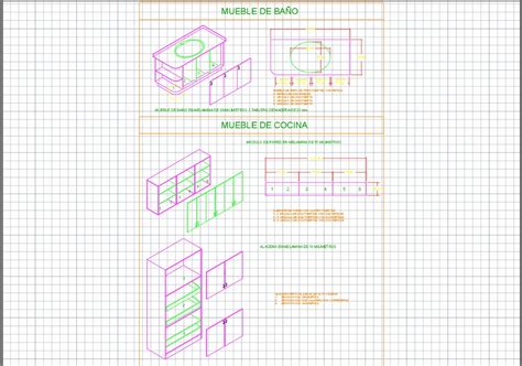 Bathroom furniture; wall cabinet in AutoCAD | CAD (46.18 KB) | Bibliocad