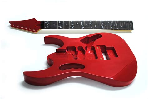 RED BASSWOOD JEM ELECTRIC GUITAR DIY KIT Clandestine Guitars Tienda