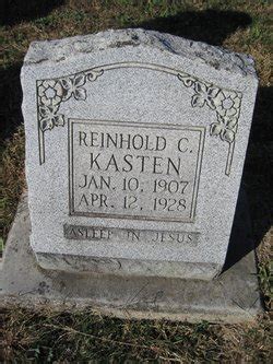 Reinhold C Kasten M Morial Find A Grave