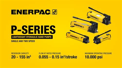 Lightweight Hydraulic Hand Pumps P Series Enerpac Youtube