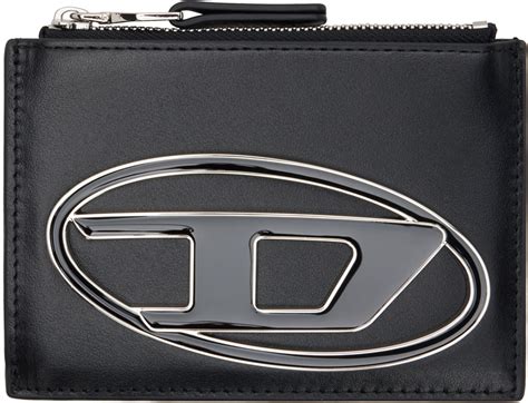 Diesel: Black 1DR Card Holder | SSENSE