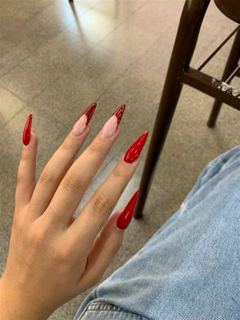 Pin De Alinne Bruna Em Unhas Unhas Bonitas Unhas Vermelhas Stiletto Unhas Compridas