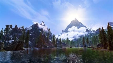 #landscape screen shot video games The Elder Scrolls V: Skyrim #4K #wallpaper #hdwallpaper # ...