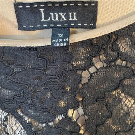 Lux Dresses Lux Ii Black Lace Nude Lined Fitnflare Cap Sleeve Dress