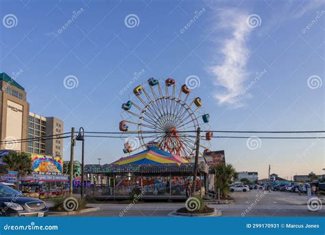 A Beautiful Summer Landscape At The Carolina Beach Boardwalk With