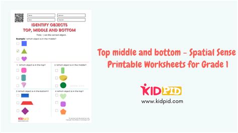 Top Middle And Bottom Spatial Sense Printable Worksheets For Grade