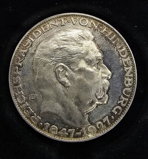 Niemcy Medal Hindenburg Goetz Srebro