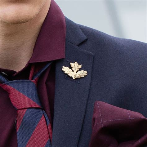 Gold Tone Oak Leaf Lapel Pin In Stock Warren Asher
