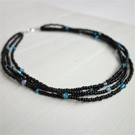 Multi Strand Beaded Necklace - Etsy