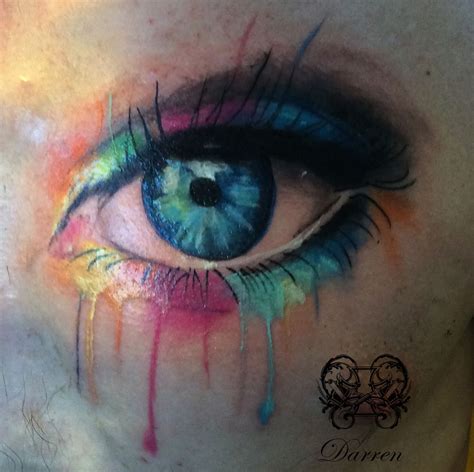 Watercolor Eyes Tattoo