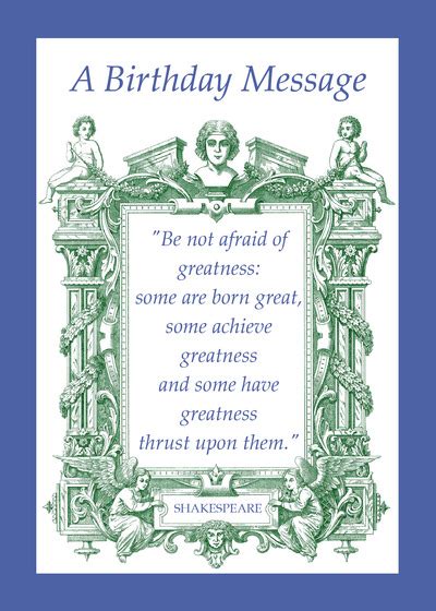 Quote And Shakespeare Birthday Card With Your Own Handwriting Sandra