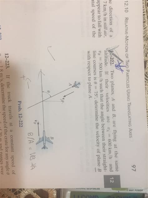 Solved Two Planes A And B Are Flying At The Same Altitude Chegg