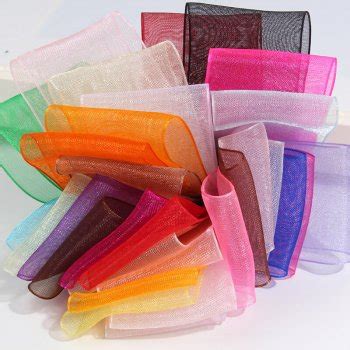 Colors Flower Bouquets Decorative Ribbon Nylon Organza Ribbon