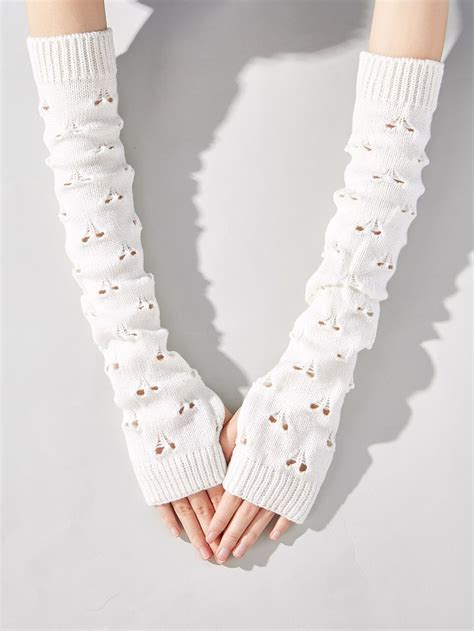 Guantes Sin Dedo Con Abertura In Fingerless Women Accessories