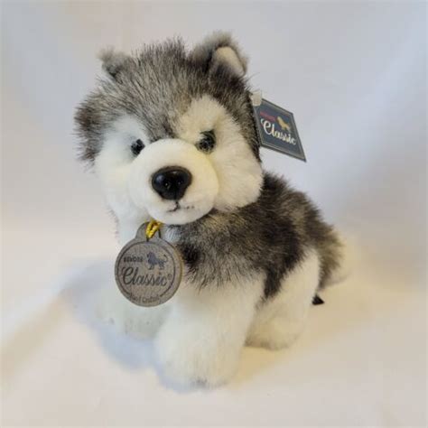 Aurora Classic Husky Plush Blue Eyes 6 Inch With All Tags Realistic