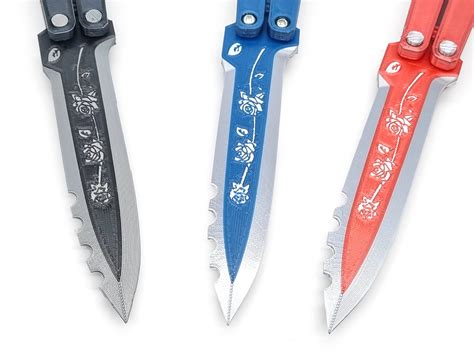 Black Rose Butterfly Knife Trainer