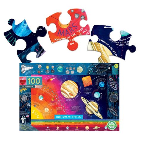 Eeboo Solar System 100 Pc Puzzle จิ๊กซอว์รูประบบสุริยจักรวาล แบบ 100