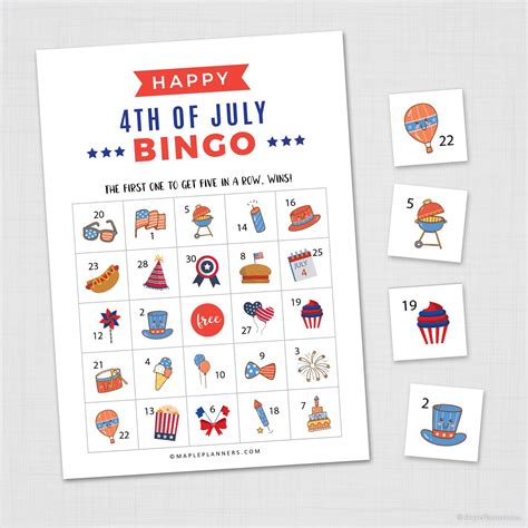 4th Of July Bingo Free Printable