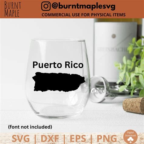 Puerto Rico Outline SVG Puerto Rico Map Outline Country SVG Caribbean SVG Island Svg Files ...