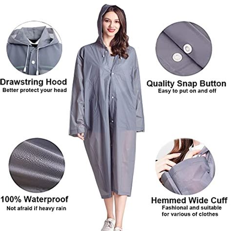 Ponchos De Lluvia Reutilizables Para Adultos Impermeables Para