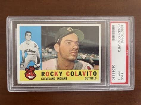 Topps Set Break Rocky Colavito Psa Near Mint Well Centered