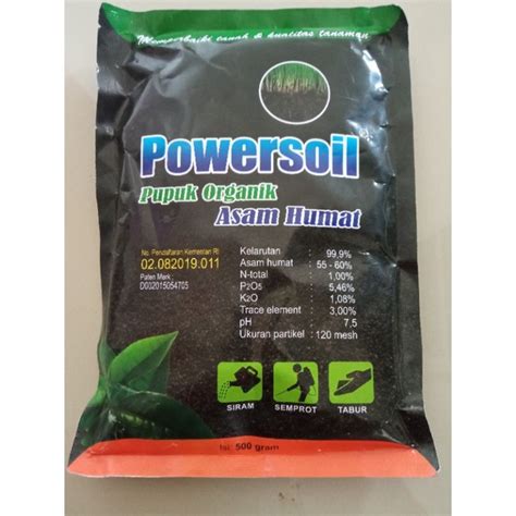 Jual POWERSOIL Pupuk Organik Asam Humat Pembenah Tanah Isi 500gram