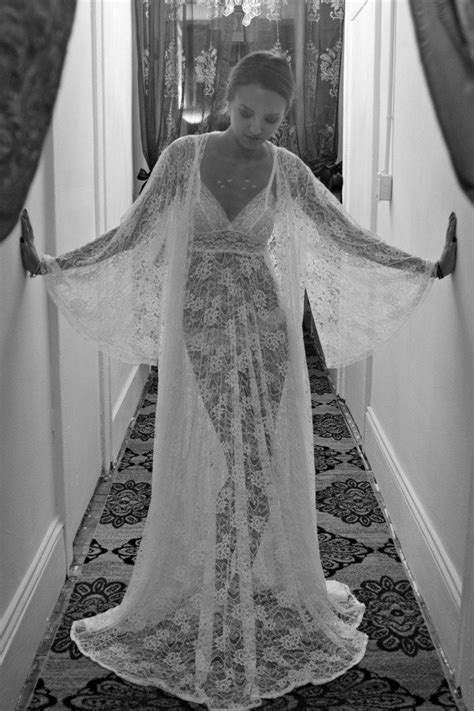 Sheer Lace Bridal Robe Bridal Lingerie Wedding By Sarafinadreams