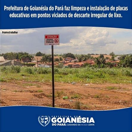 Prefeitura De Goian Sia Do Par Faz Limpeza E Instala O De Placas