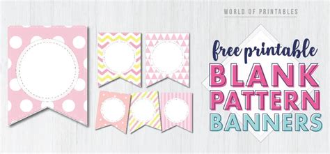 Free Printable Blank Pattern Banner Letters - World of Printables