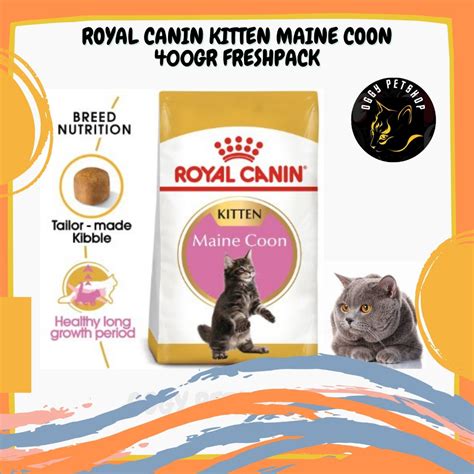 Jual Royal Canin MAINE COON KITTEN Makanan Kucing 400 GR Freshpack