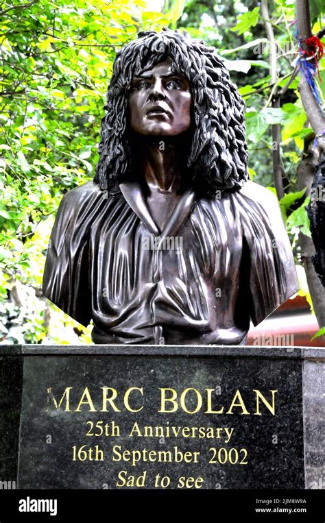 Marc Bolan Memorial Stock Photo Alamy