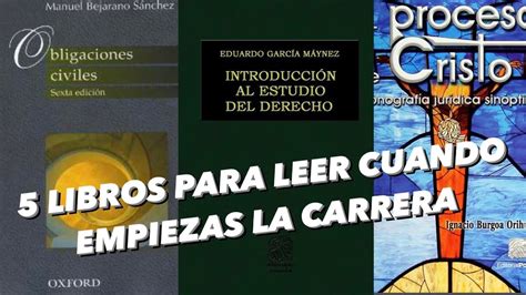 5 LIBROS QUE TODO ESTUDIANTE DE DERECHO DEBE LEER YouTube